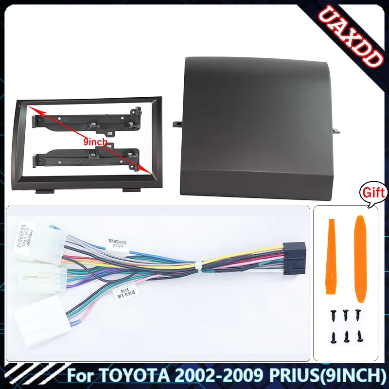 For TOYOTA 2002-2009 PRIUS 9INCH Car CD Radio Android Stereo Audio Screen Multimedia Video Player Navigation Cable Harness Frame image 2