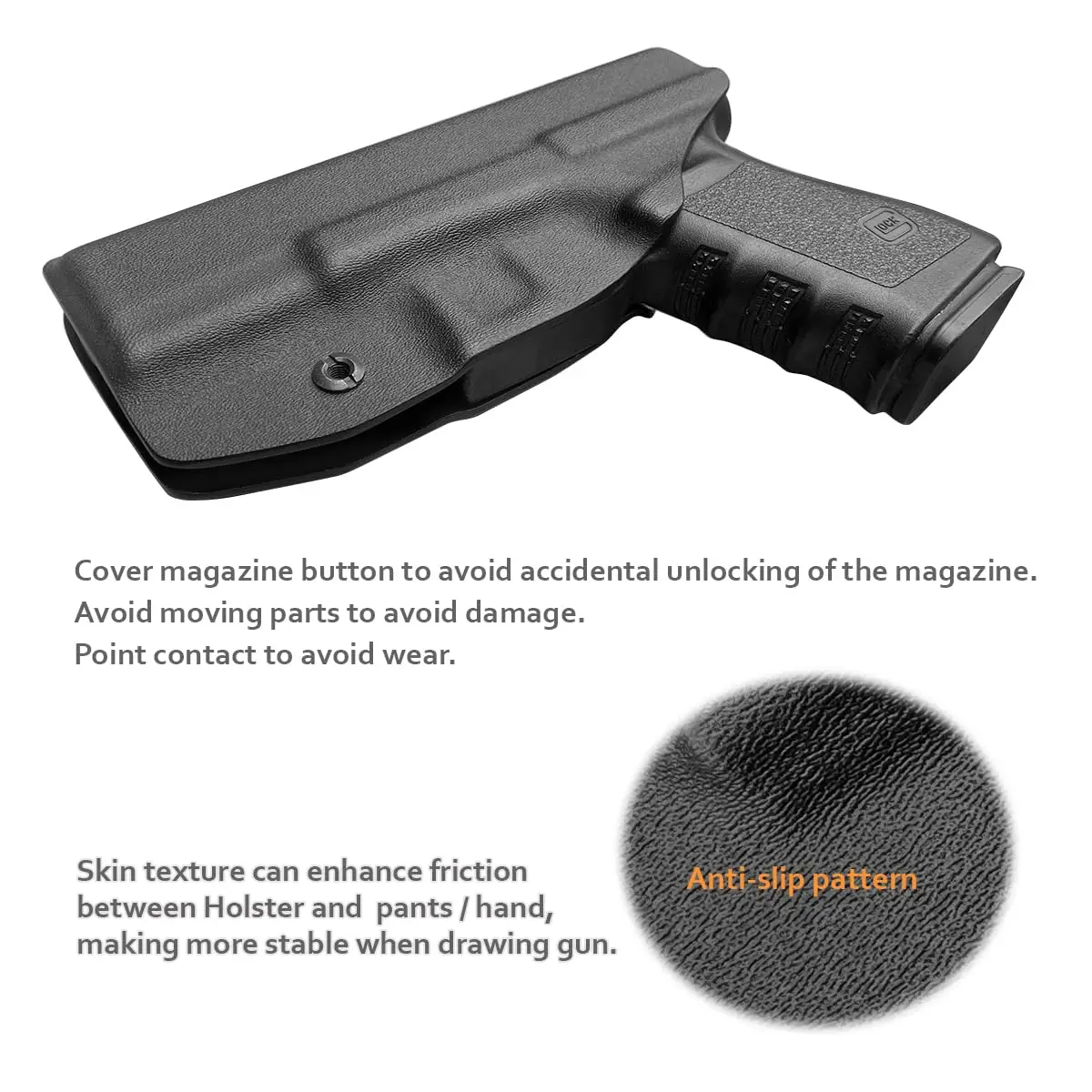 Imagem -05 - Corte do Coldre Iwb Kydex Optics Fits Glock 19 Mos 19x 25 44 45 Gen 15 Glock 23 32 Gen Glock 17 Gen a Glock 22