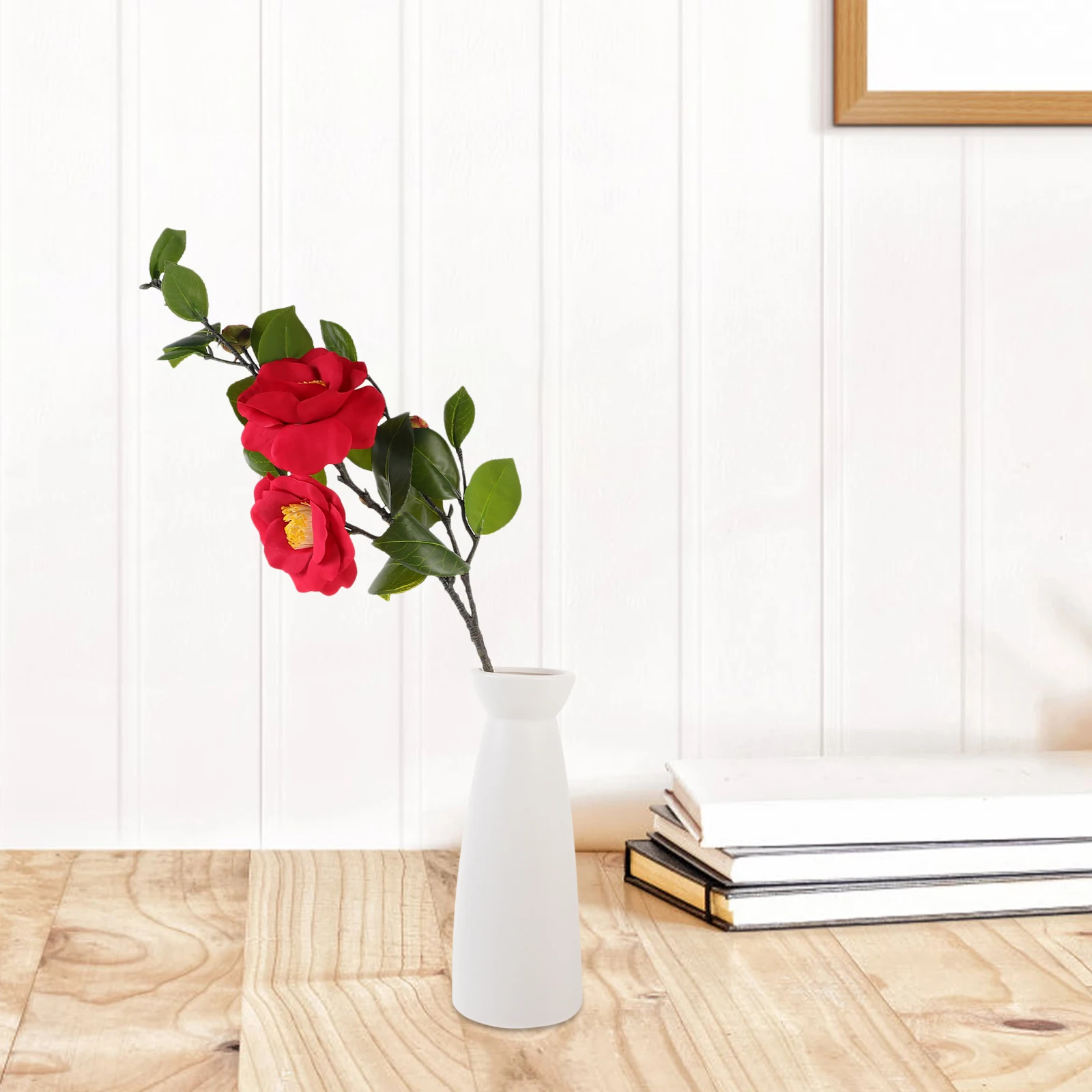 

Forever Blooming Faux Camellia Flower Decor No Withering Easy Maintain for Home Wedding Dining Table Centerpiece