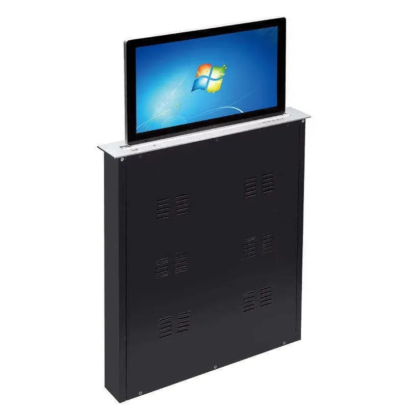 15.6 Inch Hidden Desk Retractable Motorized Monitor Lift LCD Monitor Lift for Paperless Conference System for Computer Equipment
