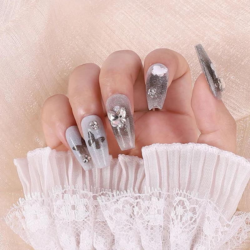 1 Pair Manicure Photo Lace Decorative Cuff Double-Layer Mesh Horn Sleeve Nail Showing Posing Sleeve DIY Shooting Background Prop