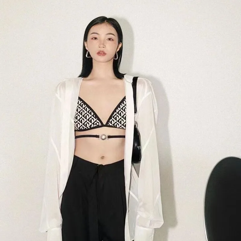 Женский модный купальник бикини с принтом, летний сексуальный купальник с открытой спиной и перекрестными завязками, бикини, пляжный праздничный купальник, комплект из двух предметов