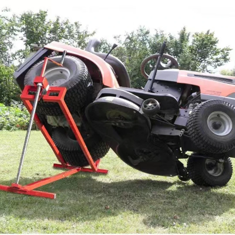 حامل إصلاح آلات الحدائق المثبت على الجانب؛ مقبس اوجير لجزازة العشب اليدوي مع مقبض رفع قابل للطي. #1