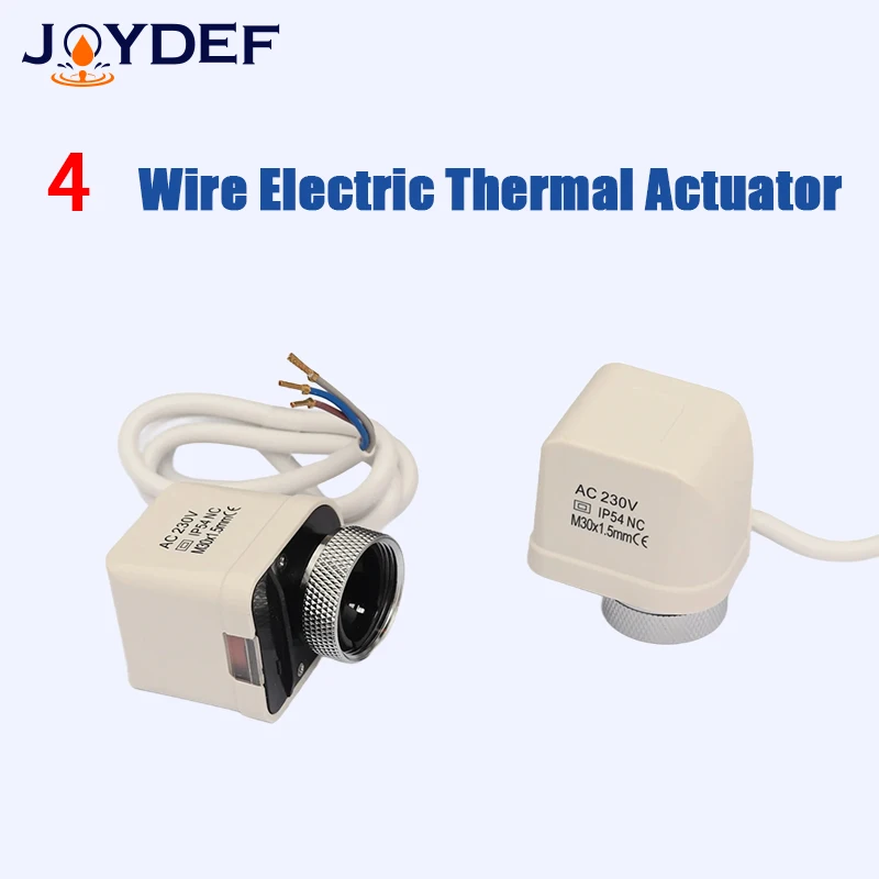 

4 Wires 24V 230V Thermal Actuator (Zone Valve) for hydronic Water/Glycol pex Radiant Floor Manifold