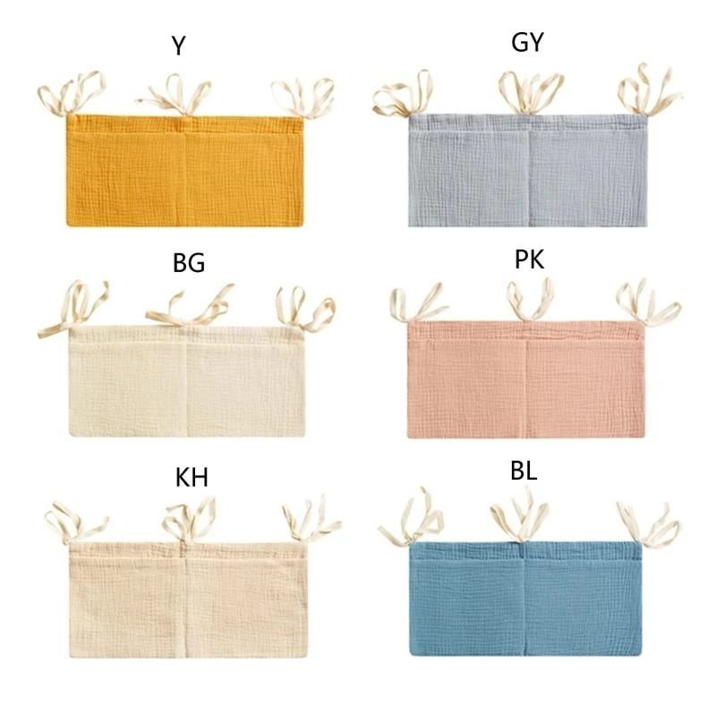 

Bedside Bag Portable Diaper Bag Milk Bottle Storage Crib Hanging Bags G2TD