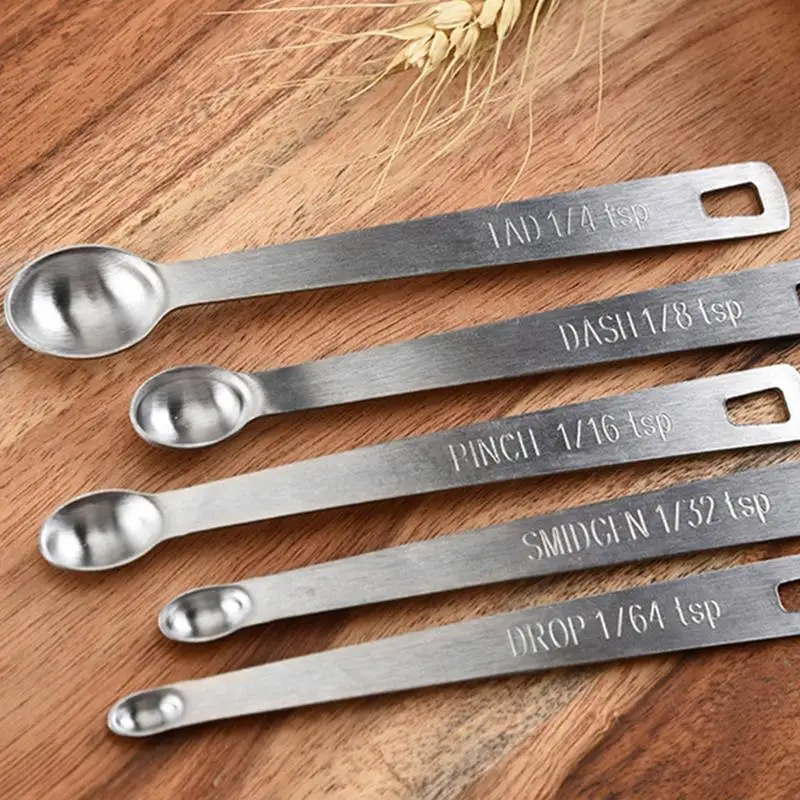 Multipurpose Small Measuring Spoons Set Stainless Steel Measuring Spoons Seasoning Dry & Liquid Ingredients Spoon Kitchen Tools