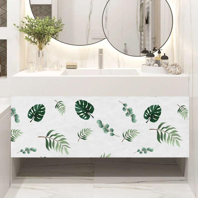 Small Fresh Non Perforated Velcro Cabinets Storage Shelves Bath Cabinets Dustproof And Ugly Covering Curtains