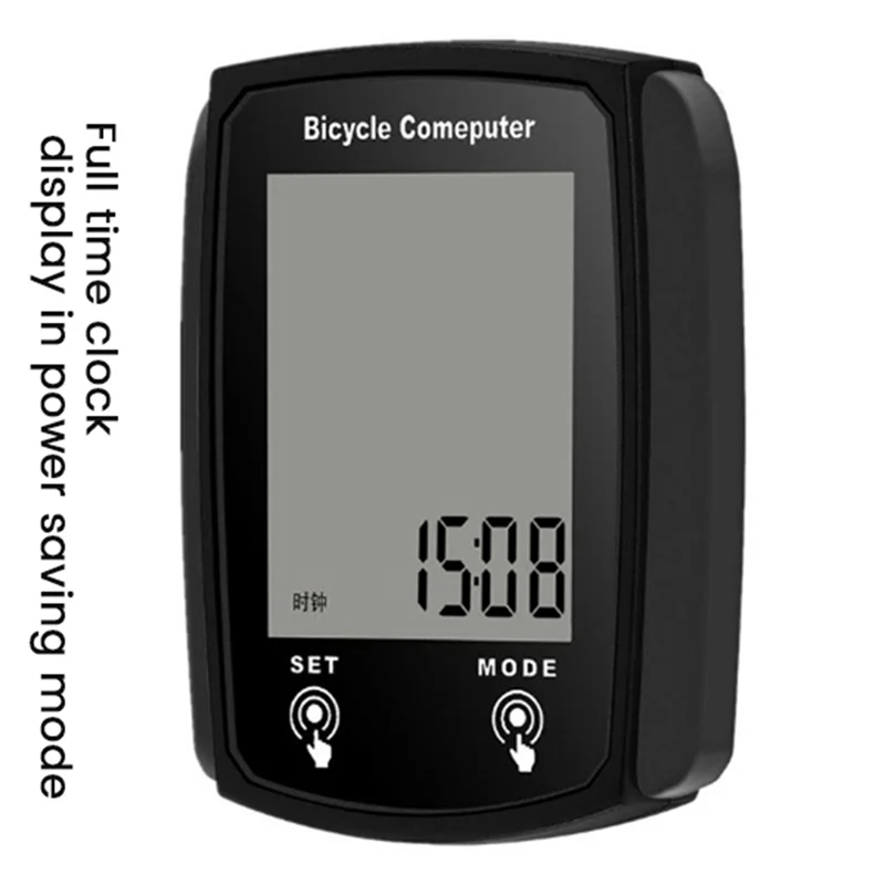 

J1UL1N Bicycle Computer Bike Computer Waterproof Speedometer Odometer Cycling Stopwatch Bicycle Replacement Black