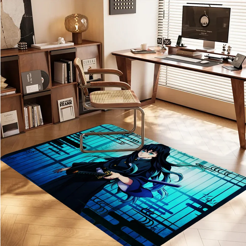 Anime Muichiro T-tokito Hallway Carpet Washable Non-Slip Living Room Sofa Chairs Area Mat Kitchen Doormat Area Rug