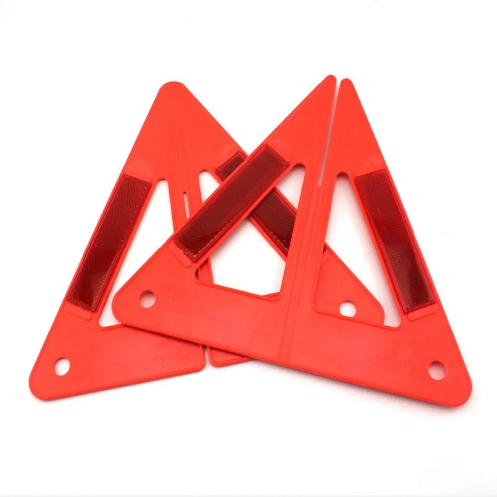Reflective Car Emergency Warning Triangle Red Foldable Traffic Warning Sign Safety Portable Cars Stop Sign Stand Car Accessories