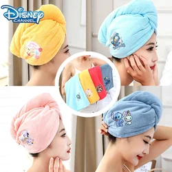 Disney Winnie The Pooh Dry Hair Shower Cap Stitch Towel Mickey Mouse Absorb Water Shower Cap Donald Duck Dry Hair Cap Party Gift
