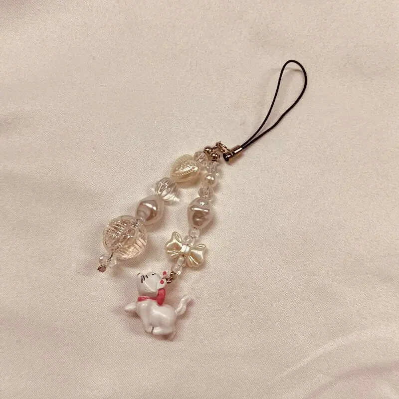 Cadena de teléfono colgante de Disney para niña y niño, accesorios Kawaii, Los Aristogatos, Marie Cat, regalos periféricos creativos, adornos