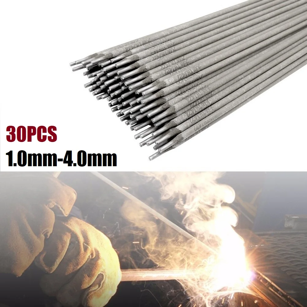 

30Pcs Welding Electrodes 1-4mm Welding Rod 304 Stainless-Steel Electrodes A102 Solder Wires 250-350mm For Welding Machine Tools