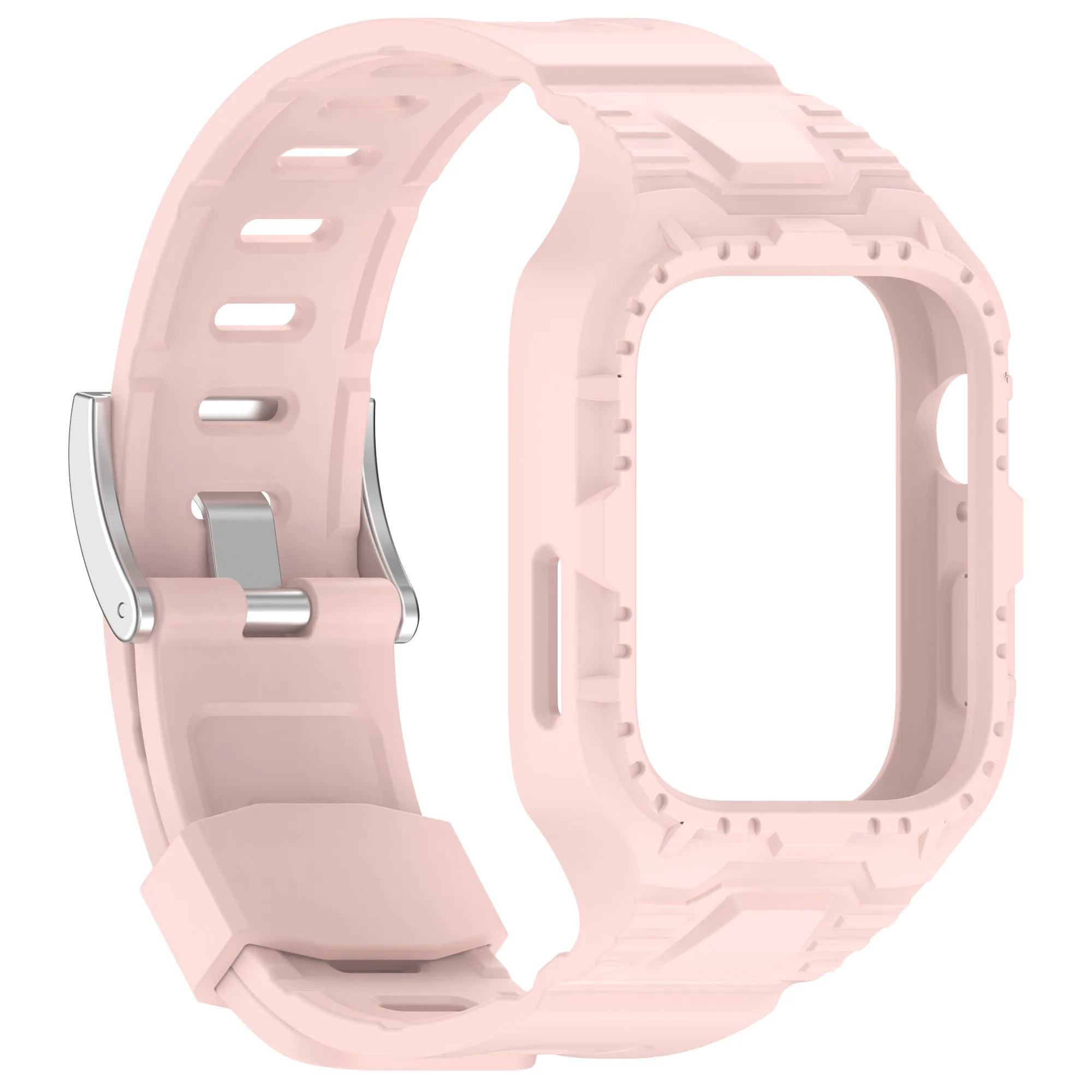 화웨이 워치 핏 3 용 통합 스트랩 하이 퀄리티, 부드럽고 내구성 있는 실리콘 손목 밴드, 실버 버클 시계 밴드