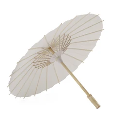 Paper umbrella sunscreen simple and elegant diy painting can dance decorative umbrella wooden handle Chinese style props