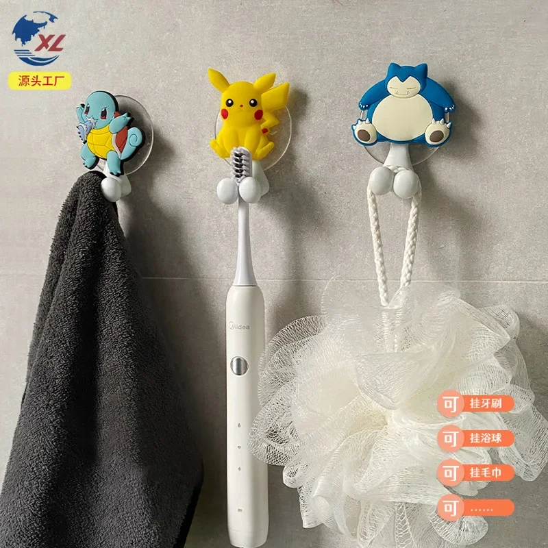 Pokemon Toot brush Haken Anime Pikachu Snorlax Gengar Charizard Action figur PVC Saugnapf Stil Spielzeug für Kinder Geburtstags geschenke