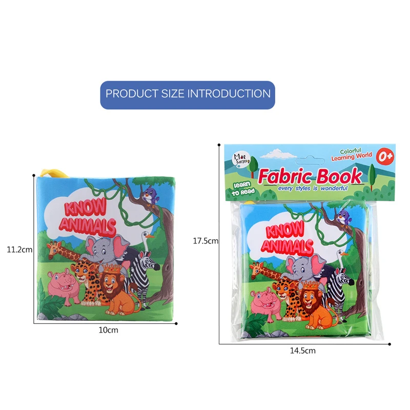Children Enlightenment Early Educational Toys Kids Cloth Books English Animal Car Fruit Cognitive Book for Toddlers 12-72 Month view 2
