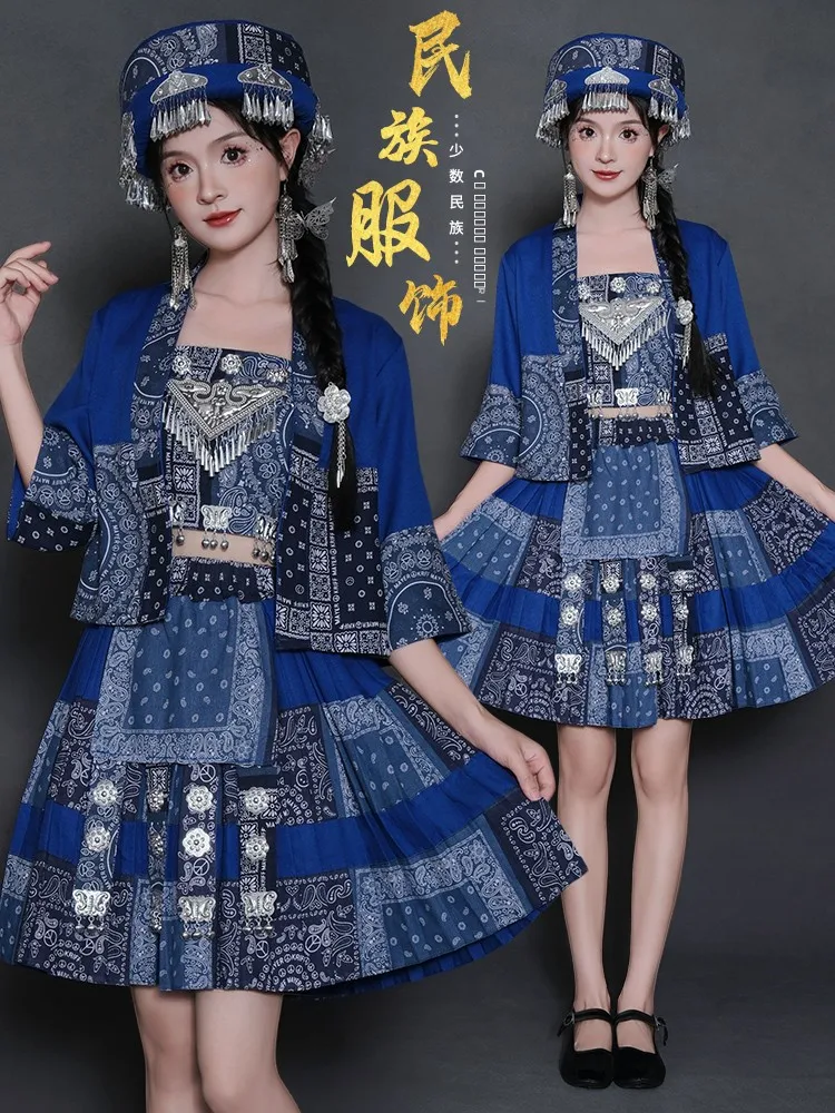 

Женские этнические костюмы для выступлений: традиционные национальные наряды народностей Яо, Тудзя, Хани, Мяо