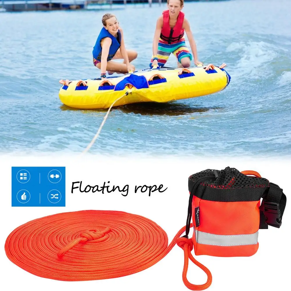 

Reflective Oxford Fabric Life Saving Rope Bag with 15/30M Water Rescue Rope and Adjustable Release Buckle for Water Sports