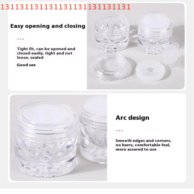 برطمانات نفاثة فارغة مع شبكة، حاوية بودرة سائبة، غطاء شفاف، زجاجات مستحضرات تجميل قابلة لإعادة الملء، 2/5 قطع #5