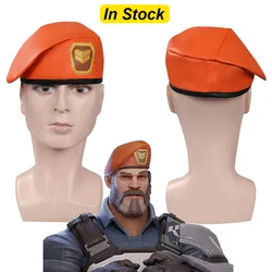 Game Valorant Brimstone Fancy Dress Accessories Liam Byrne Cosplay Hat Caps Officer Hat Men Male Roleplay Fantasia Costume Prop