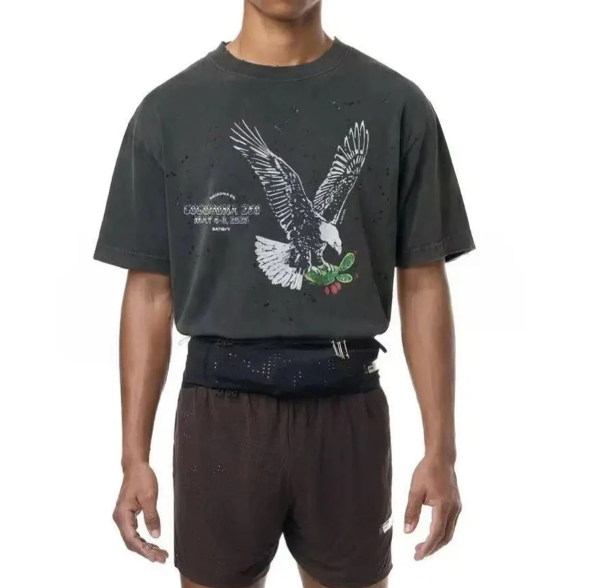 SATISFY MothTech Trail Running Limited Edition Distressed Short-Sleeve T-Shirt