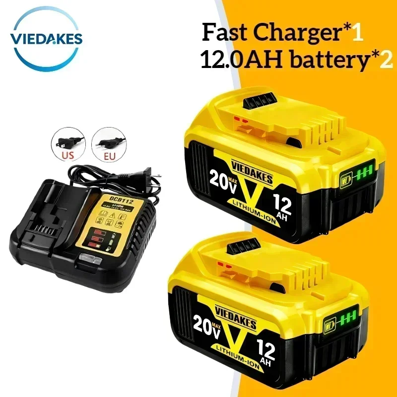 Origineel voor DEWALT 20V batterij 12Ah Hoge Capaciteit, voor DCB609 DCB606 DCB205 DCB206 DCB209 DCB182 20V Elektrisch Gereedschap