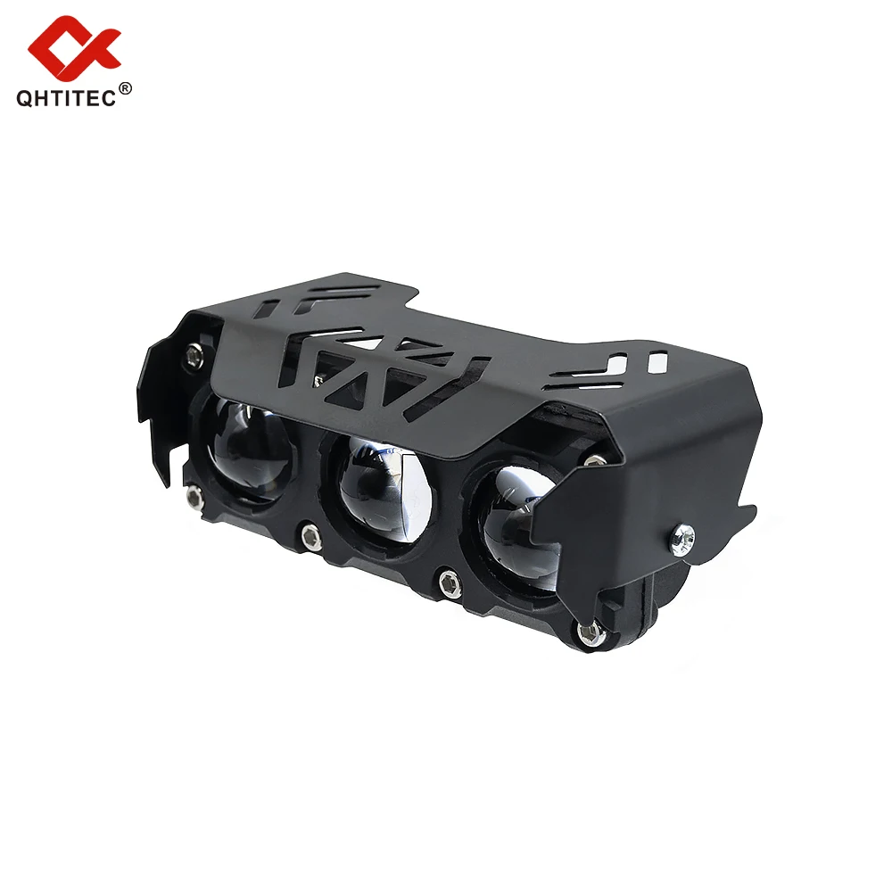 Universal Motorcycle LED Spot Light Bar HD Condenser Lens 300M Long Distance Lighting IP67 Waterproof Auxiliary Headlight 180° A
