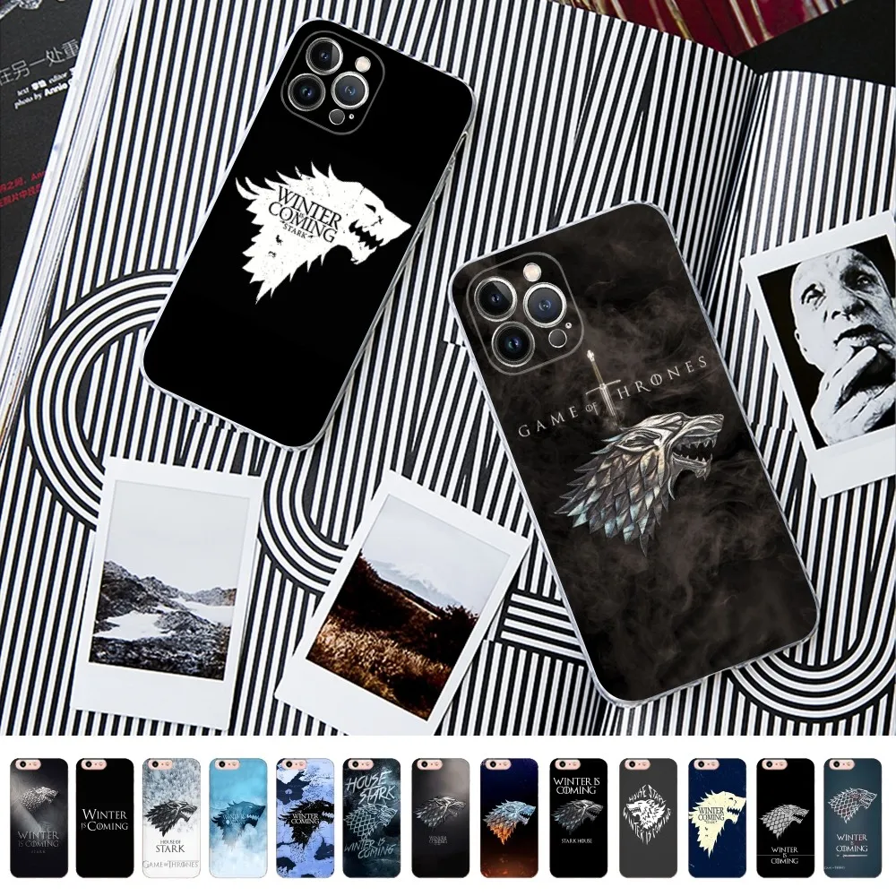 W-Winter C-Coming Stark Phone Case For IPhone 16 15 8 7 6 6S Plus X SE XR XS 14 11 12 13 Mini Pro Max Mobile Case