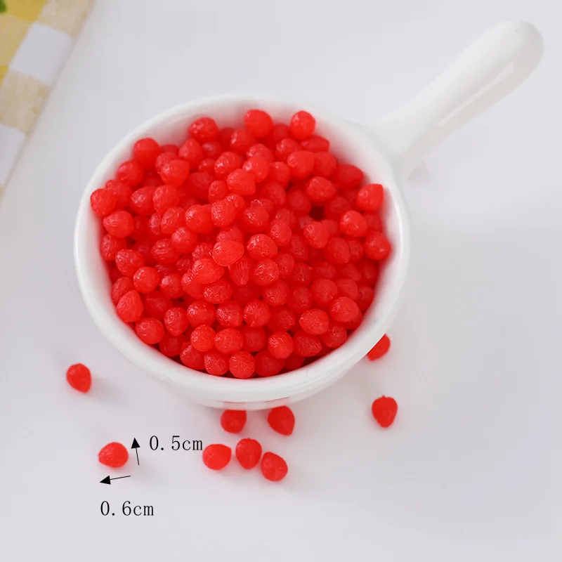 20 Stück 7 mm simulierter Kaviar PVC Home Decor Home Miniatur Obst Essen Spielen Dekor Miniatur Sushi handgefertigte Accessoires – Detail 2
