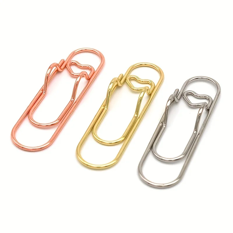 10 pcs Heart-shaped Metal Pen Clips Multi Function Pen Clip Holder Bookmarks For Notebooks Paper Clips Stationery Tool