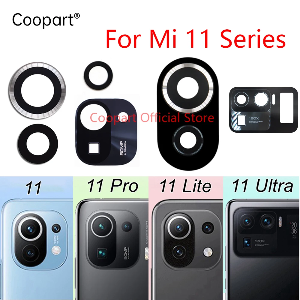 

Стеклянный объектив задней камеры для Xiaomi Mi 11 Pro Ultra Lite 11i 11X 11T Pro 5G, стекло глобальной камеры