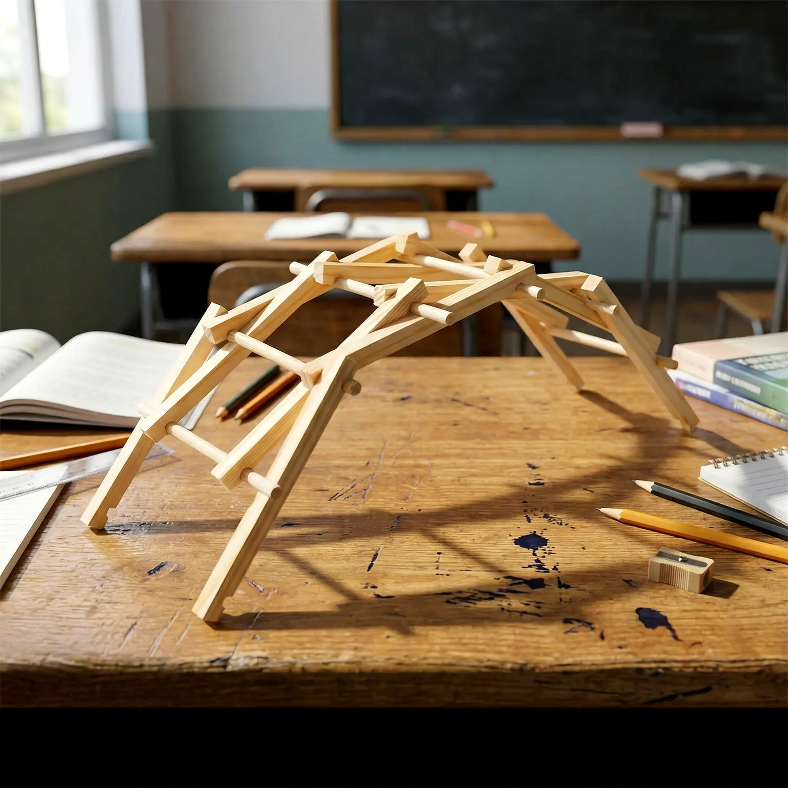 

2Sets Handmade Wooden Arch Bridge DIY Assembly Educational Kids Learning Interactive Craft Handmade Arch Bridge