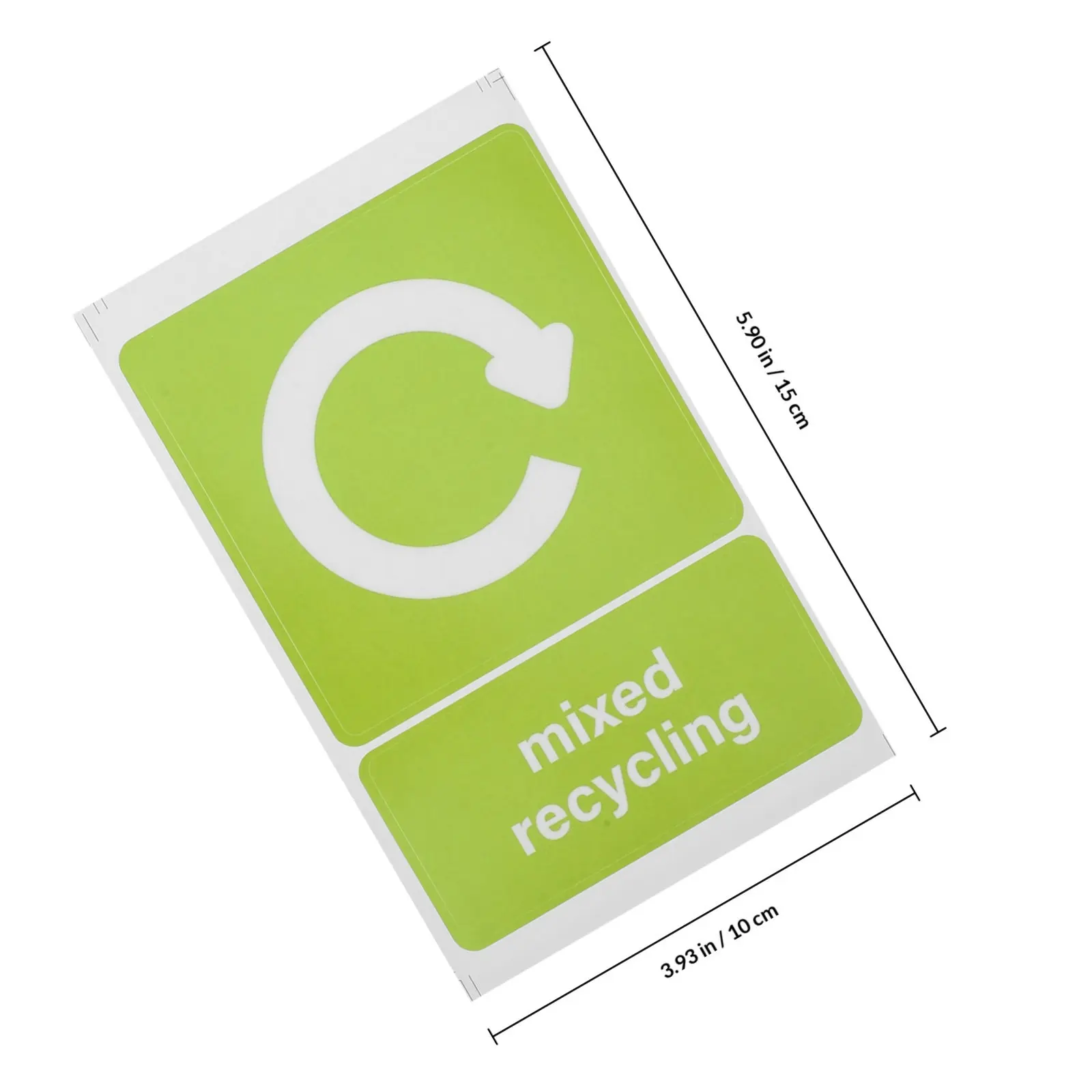 10Pcs Recycle Stickers for Trash Bins Outdoor Waste Segregation Labels Compost Recycling General Waste Signs Public Area