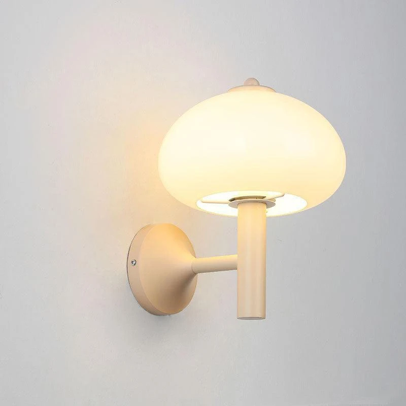 

Small Mushroom Wall Lamp LED Retro Glass Wall Light Bedroom Bedside Stairs Corridor Room Decoration Lighting Background Lamps