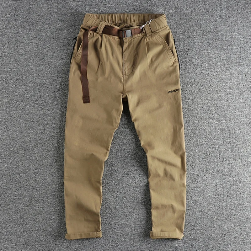 2024 New Retro Trendy Washed Men's Workwear Casual Pants Mountaineering Comfortable Loose Straight Outdoor Trousers