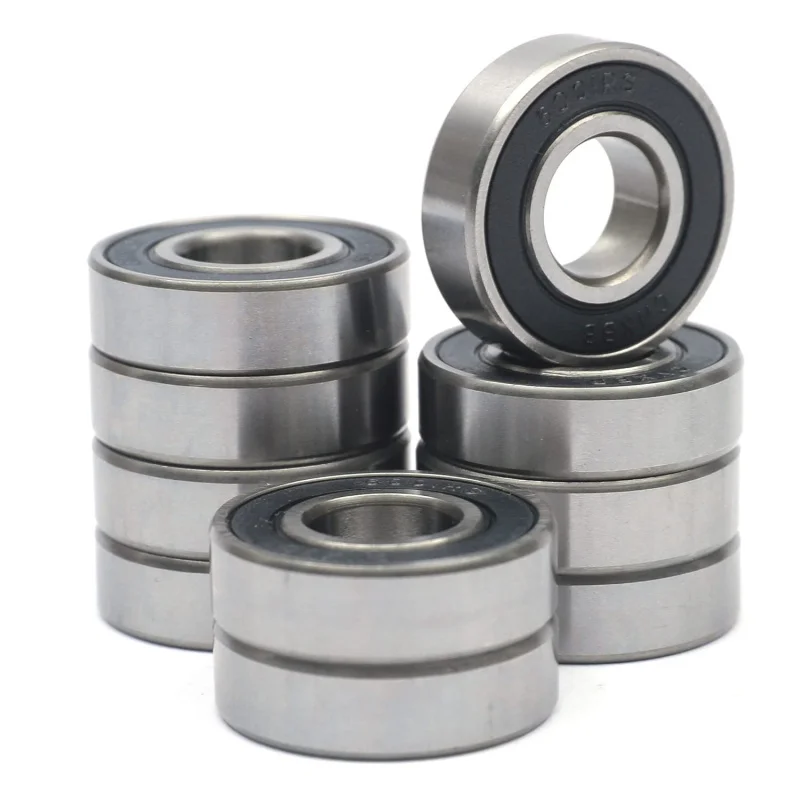 10PCS 6001-2RS Double Rubber Sealed Bearings 12x28x8mm, Deep Groove Ball Bearing ABCE-3 Pre-Lubricated (6001-2R,10)