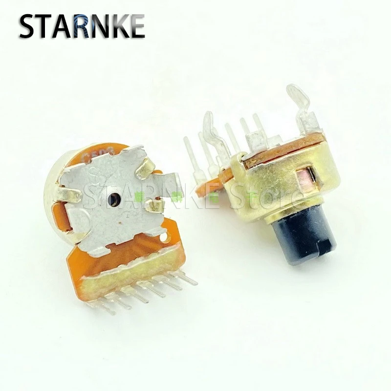 2PCS R121 CD Player Speaker Radio DVD Amplifier Volume Potentiometer Single Row 6 Feet A50K C50K B1K