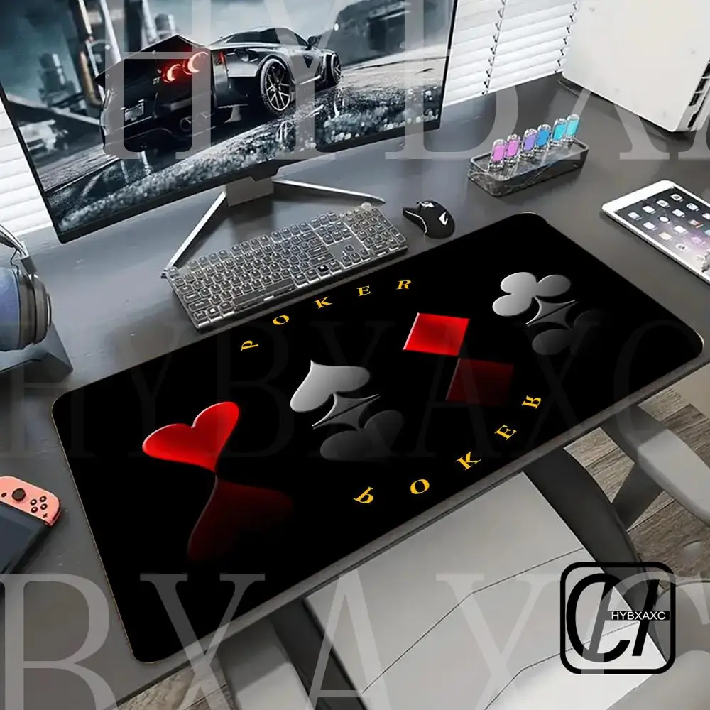 

HD Printing Poker Card Mouse Pad Computer XXL MousePad Keyboard Mouse Mat Gamer Non-slip Rubber HYBXAXC Carpet Dwsk Mat Mousepad