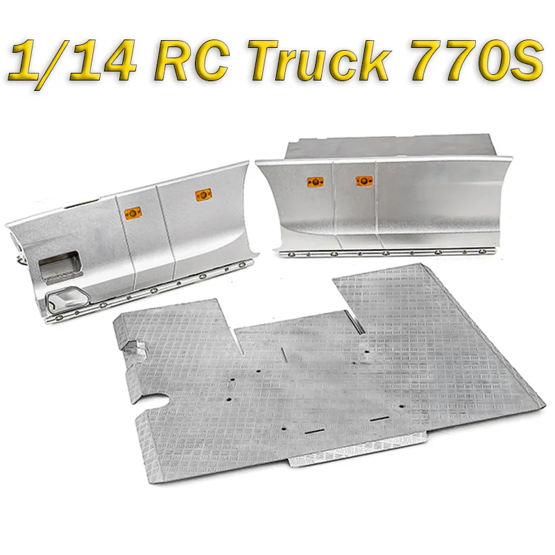 

LESU Metal Side Skirt Pedal Slip Plate Cover for 1/14 Tamiya RC Truck SCANIA 770S 56368 Car Accessories