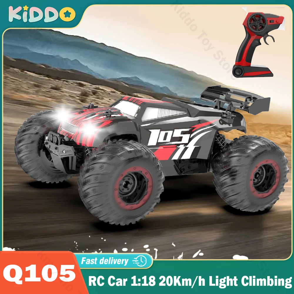 

JJRC Q105 RC Car 1:18 20Km/h 2.4GHz Double Motors Drive Climbing with LED Light Off Road Remote Control Cars Drift Truck Toys