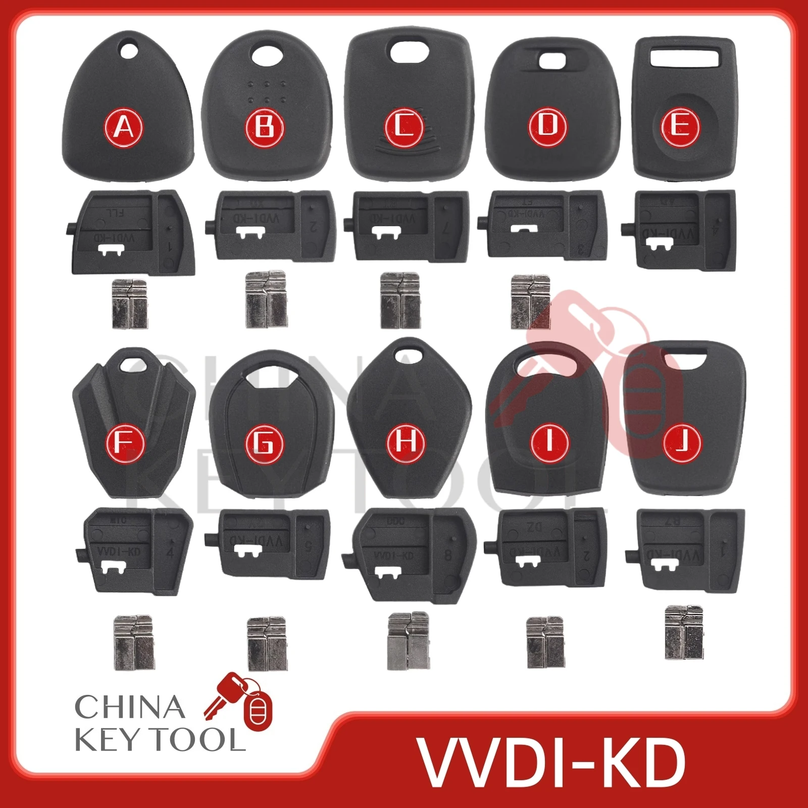 

Universal Handle For Middle Slot Key Blank Work With KD KEYDIY VVDI Key Blank For Audi Honda Toyota Peugeot VW Hyundai Kia