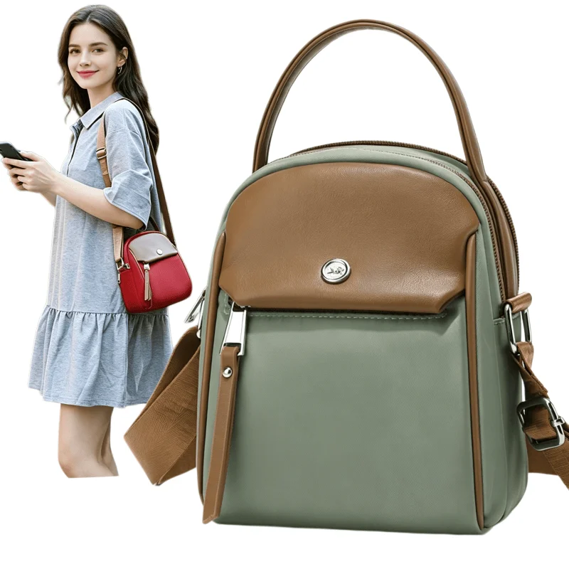 Women's Lightweight Oxford Cloth Crossbody Phone Bag Trendy Shoulder Purse Casual Everyday Tote Nylon Handbag for All Seasons