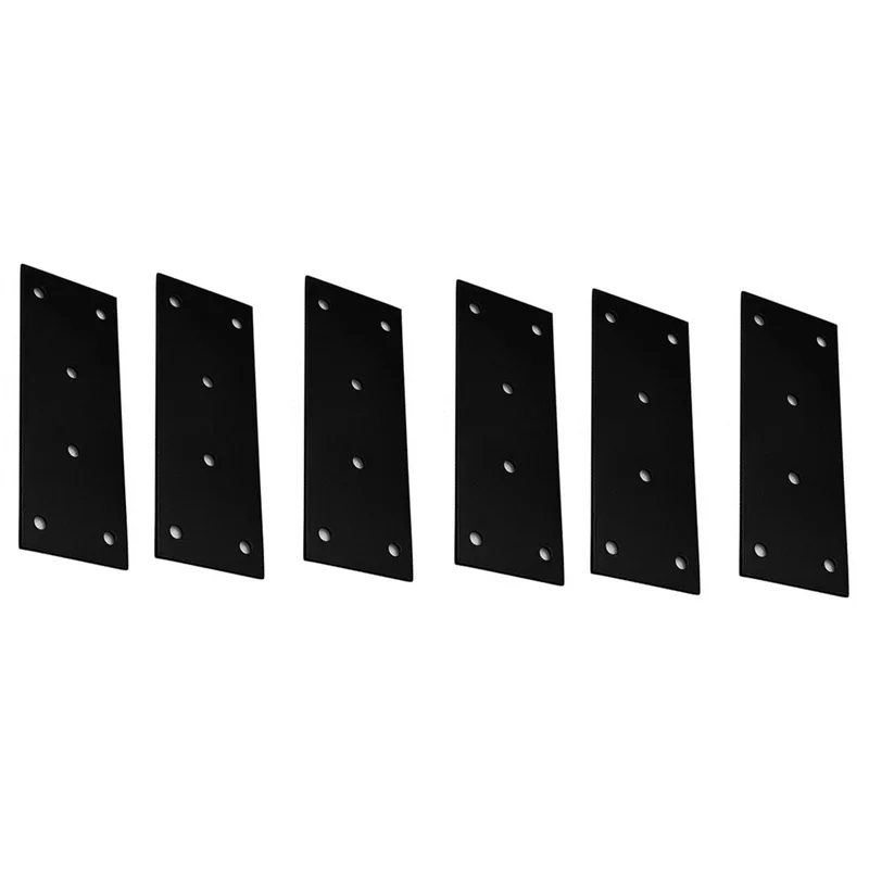

A08F-6PCS 48X127mm Flat Mending Plate Bracket With Holes,Straight Steel Brace Fixing Joining Plate For Wood With 36PCS Screws