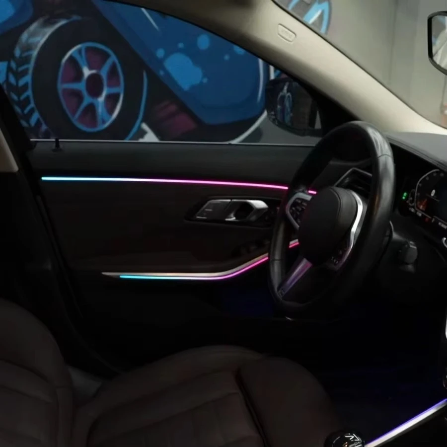 For 2020 2024 Bmw 3 Series G20 Ambient Lighting Modification G28 Ambient Lighting Cup Holders Rgb Chasing Saddle Lights