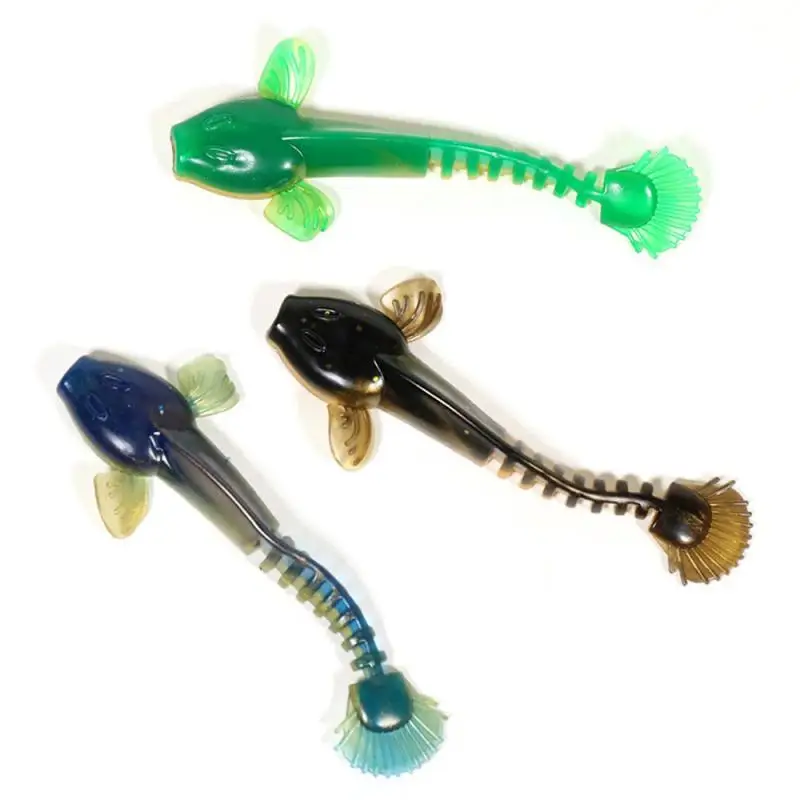 5Pcs/ Set Bionic Bait Soft Bait Flat Tailed Soft Worm 6.5cm/9cm Fishy Soft Fish Simulated Giant Salamander False Bait