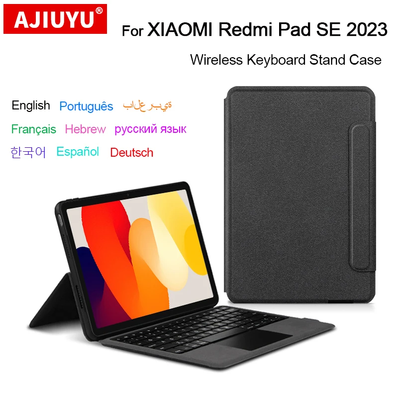 

Smart Keyboard Case For XIAOMI Redmi Pad SE 11inch Cover Red Mi Pad Se 2023 Tablet Wireless Keyboard Stand Cases TPU Shell Funda