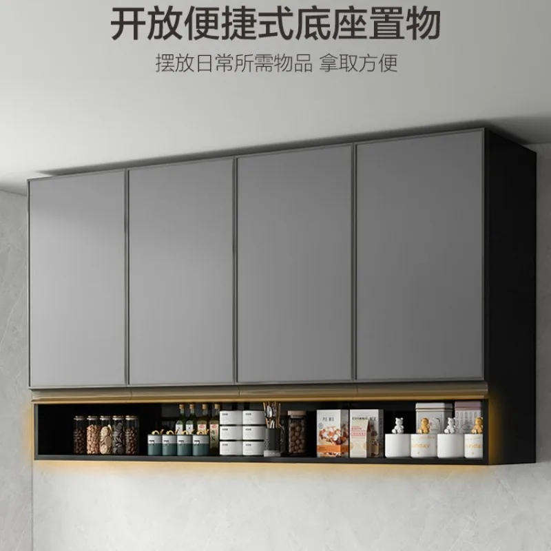 Solid wood storage cabinet Solid wood hanging  Kitchen wall cabinet Wall-mounted locker locker Balcony bathroom