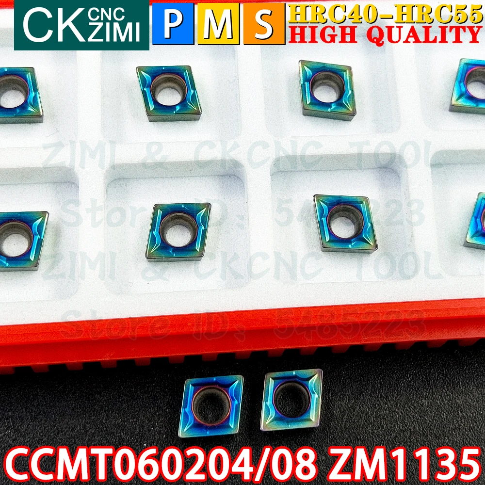 Imagem -02 - Pastilhas de Metal Duro Ferramentas de Pastilhas de Torneamento Internas Externas Ferramentas de Corte de Torno de Metal Cnc Ccmt21.51 Ccmt21.52 Ccmt 0602 Ferramentas de Carpintaria Ccmt060204 Zm1135 Ccmt060208 Zm1135