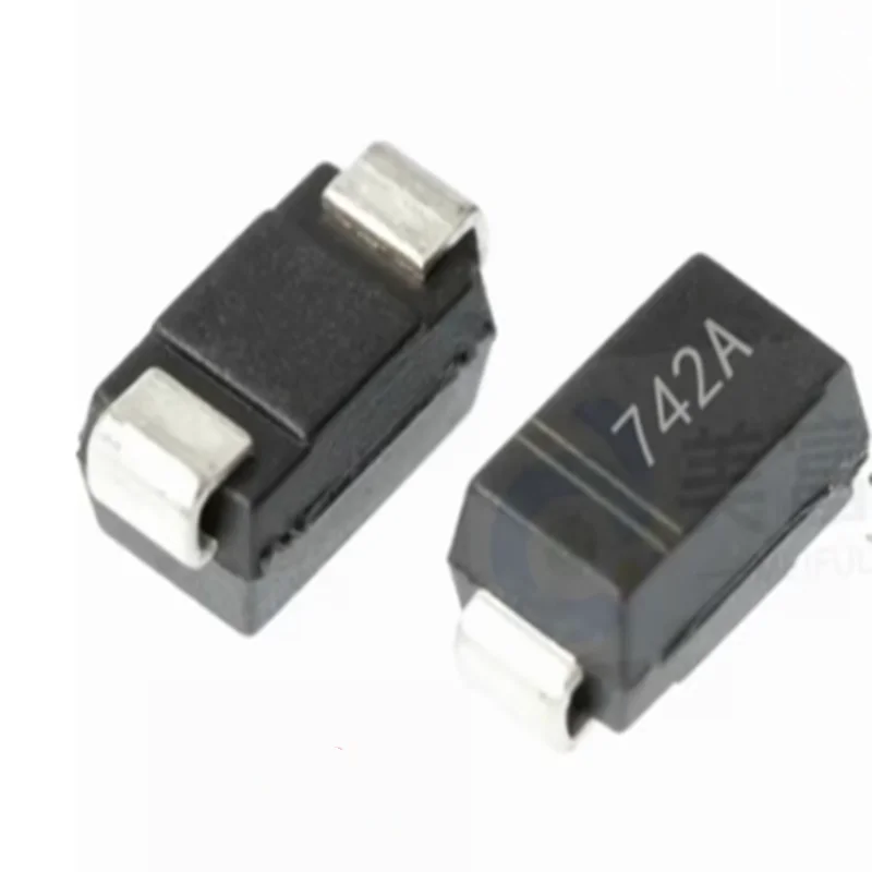 50pcs-200pcs 1SMA4742A SMA DO-214A SilkScreen 742A Zener Diodes Used for Power Management Voltage Clamping and Reference Voltage